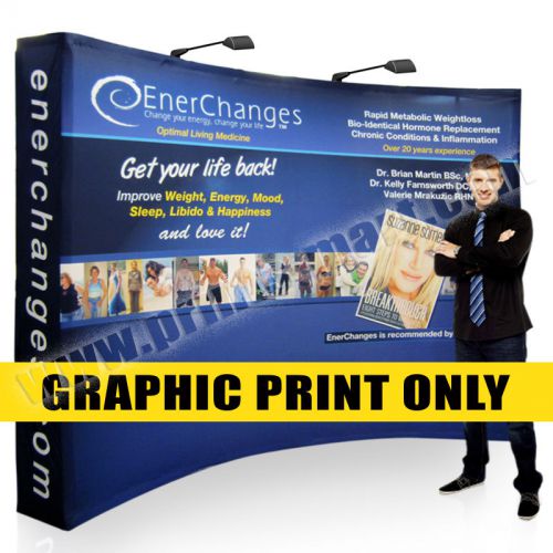 Replacement Graphic 10&#039; Trade Show Pop Up Display Banner Stand Exhibits Banner