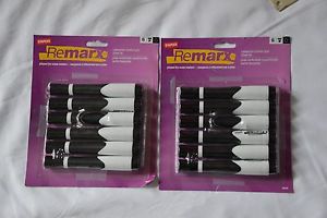 Staples Remarx 6 Gripped Black Dry Erase Markers Lot of 2 Chisel Tip Broad Fine