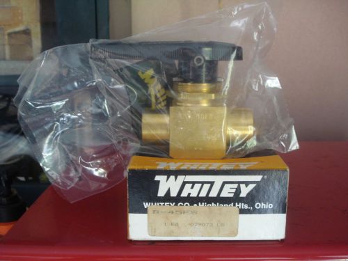 Whitey bronze ball valve series 40. mod.b-45f8 029073 l8 ,half npt connection for sale