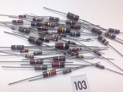 vintage mixed LOT 50 Resistors Mixed Values look at pictures please  lot # 103