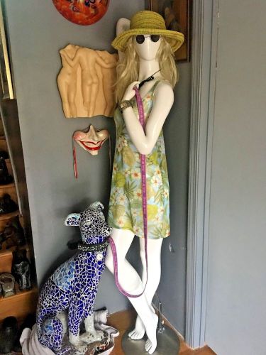 Female mannequin sexy woman full body pop art egg head stand 6&#039; tall fiberglass for sale