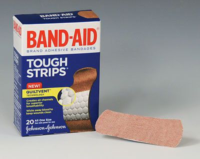 1&#034; x 3-1/4&#034; Johnson &amp; Johnson Band-Aid Tough-Strips Fabric Bandages (2 Boxes)