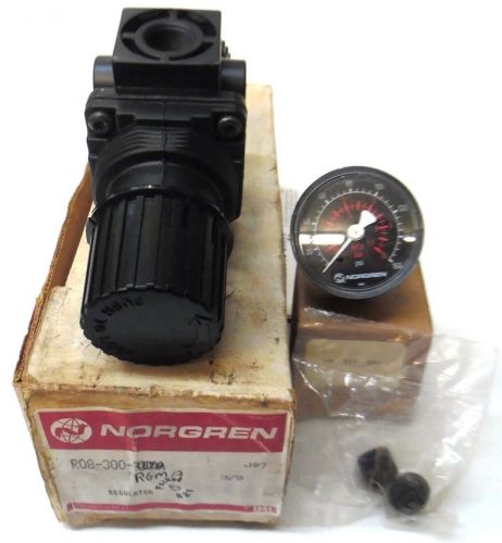 Norgren, regulator, r08-300-rgma, 3/8&#034;, w/ 0-160 psi gauge &amp; hardware for sale