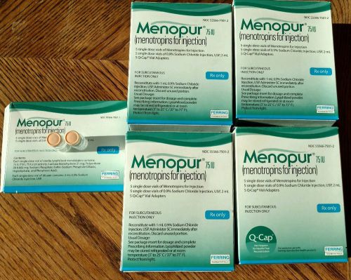 Menopur 75 IU 22 Vials/ Menotropins lot of 22 Vials Fertility