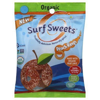 Surf Sweets Organic Peach Rings, 2.75 Ounce -- 12 per case.