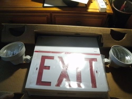 #13   HIGH LITES EXIT/EMERGENCY LIGHTS FIXTURE WITH EXIT SIGN