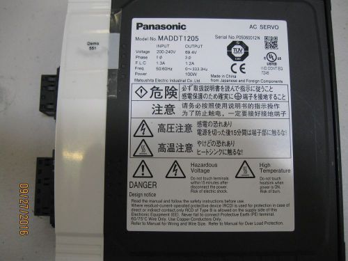 Panasonic MADDT1205 AC Servo Controller