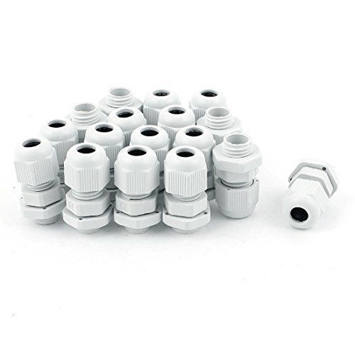 17pcs PG7 Waterproof Cable Glands Connector for 3-6.5 mm Dia Wire