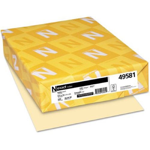 Neenah Paper Exact Index Card Stock,8-1/2&#034; x 11&#034;, Ivory, 250 Sheets/Pack