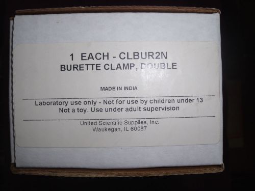 Double Burette Clamp - Plated Steel with Plastic Coated Jaws
