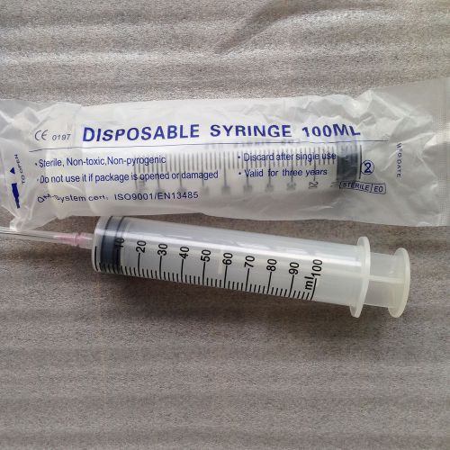1pcs 100ml Plastic Disposable Injector Syringe Measuring Nutrient Tool #A306e