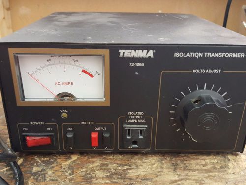 TENMA 72-1095 ISOLATION TRANSFORMER POWERS ON TESTED FOR VOLTAGE LOT 103