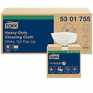 Tork 5301755 Heavy-Duty Cleaning Cloth Pop-Up Box 1-Ply 8.46&#034; Width x 16.125&#034;...