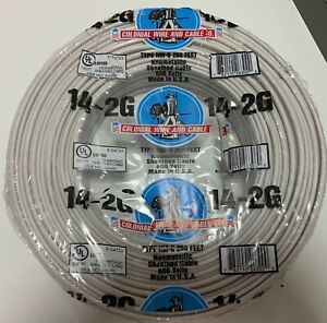 Colonial wire and cable cb 250 ft 14/2 white