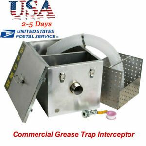 For Restaurant Kitchen Wastewater Stainless Steel Grease Trap  Interceptor Set
