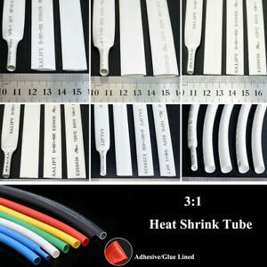 3:1 Heat Shrink Tube White Adhesive/Glue Lined Electrical Cable Wire Sleeve Wrap