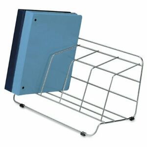 Fellowes Catalog Rack 4 Compartment Wire Silver 1040201
