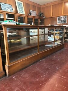 Display cases. Solid wood. Been in shop since 1950. 24x42x10&#039;