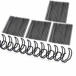 Double Loop Wire Binding Spines, 70 Sheet Capacity (Black, 3/8 in, 3:1 Pitch,...