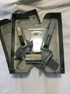 (Lot) MCM 2 Weiss #122 In/Out Boxes/2 Swingline Staplers/Bookends/Paper Clips