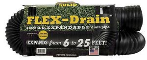 Flex-Drain 50115 Solid Drain Pipe, 25&#039;
