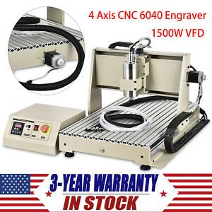 USB 4-Axis 1.5KW CNC6040 Router Engraving DIY Wood Metal Milling Cutting Machine