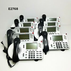 Lot of 9 ShoreTel 560 VOIP System POE 6 Line Business Phones Silver E2768