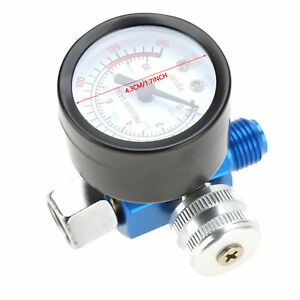1/4” Spray Paint Air Pressure Regulator With Pressure Gauge Pneumatic Tool