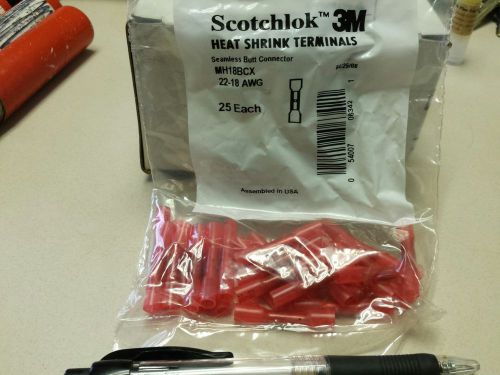 3m, scotchlok, heat shrink connector, mh18bcx, 22 to 18 awg, bag of 25, new, for sale