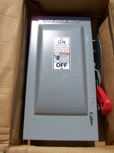 Siemens hf321n heavy duty indoor fusible disconnect switch 3 pole 30a 240v new for sale