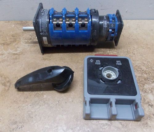 Kraus &amp; Naimer C80 A212 Rotary Switch 100 Amp 600 VAC w/ A11 Volt Meter Switch