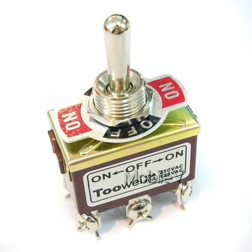 5 on-off-on dpdt toggle switch latching 15a 250v 20a 125v ac heavy duty t702cw for sale