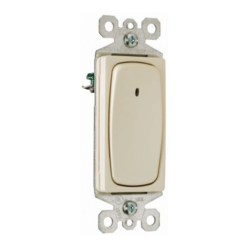 Pass &amp; seymour lighted decorator switch, 15 amp light almond - single pole 6 pk for sale