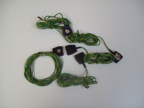 DESCO 09820 10FT COMMON GROUND CORD W/ 10MM SOCKET - LOT OF 5 - FREE SHIPPING!!!