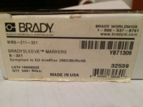 Brady sleeve markers for sale