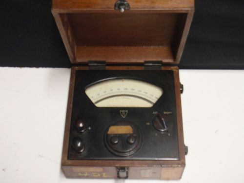 Antique Rawson Milliampmeter in Walnut Case, Reference Meter - City of New Haven