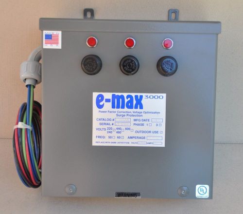 Energy Saving E Max 3000 KVAR, 3 Phase Unit - UL Listed &amp; Tested!