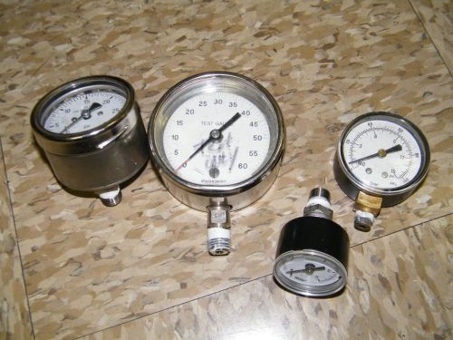 ashcroft marshall town wika pressure gauges psi 0 60 15 30 QTY:4 air compressed