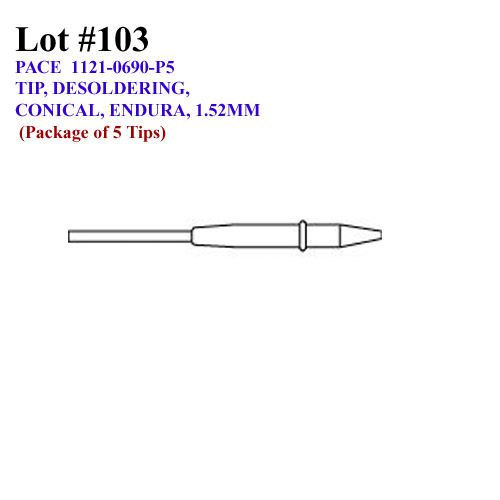 Pace de soldering tips precision endura new pt. #1121-0690 .060 id new! for sale