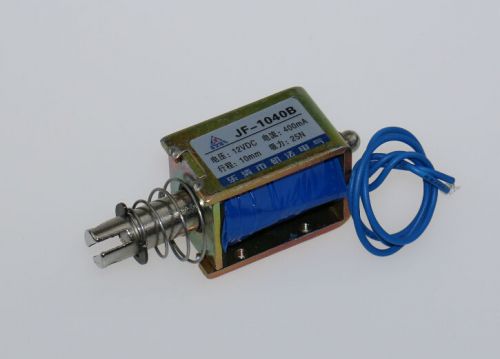 Dc 12v 400ma push pull type open frame solenoid electromagnet 10mm 25n 5.5lb for sale