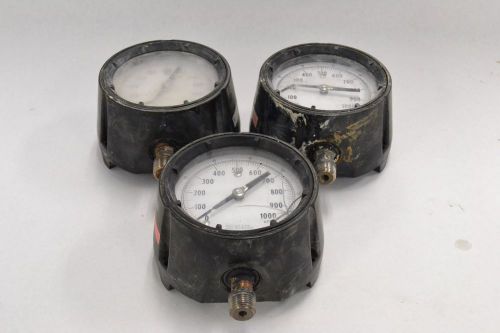 Lot 3 ashcroft 0-1000kpa 316-tube/socket 4in dial 1/2in pressure gauge b302757 for sale