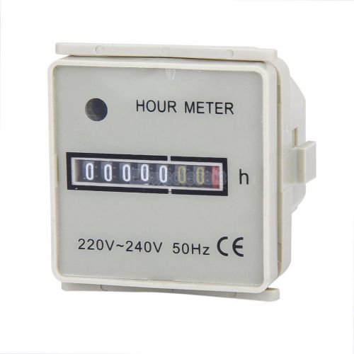 Hour meter ac 220-240v 99999.9 hours reading 50hz - square digital gauge quartz for sale