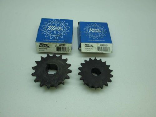 LOT 2 NEW MARTIN ASSORTED 50BS16 1 40BS18 3/4 1IN 3/4IN BORE SPROCKET D396318