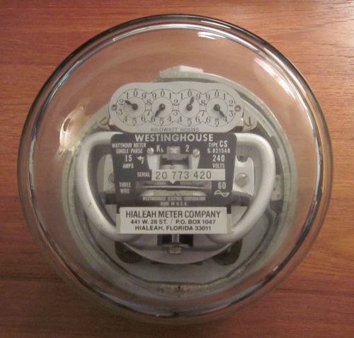 WESTINGHOUSE Electric Meter Type CS 15A 240V