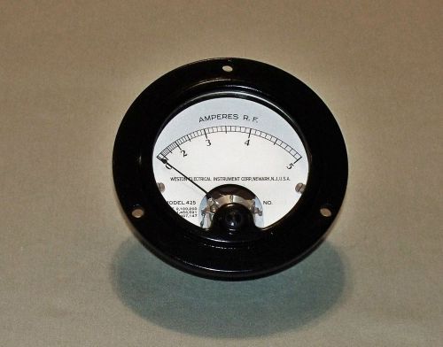 Vintage Weston 0-5A. R.F. Panel Ammeter USA