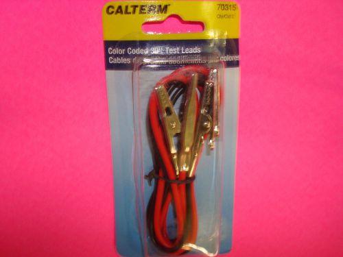30&#034; CALTERM ALLIGATOR CLIPS CLAMPS COLOR CODED TEST LEADS PRIMARY WIRE CABLES