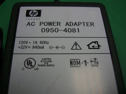Original HP 0950-4081 Power Supply IP 120v 60hz 1a  OP +32v 940ma