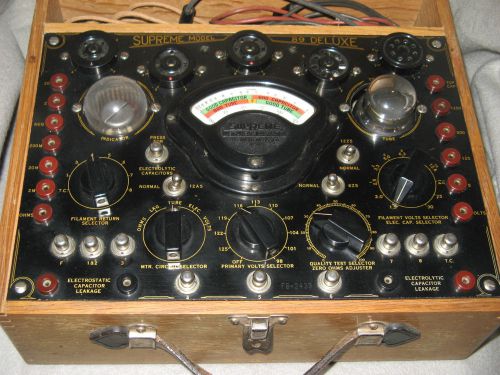 Barely used antique supreme model 89d tube tester, deluxe model, 1930s -40s! for sale