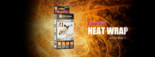 2-Inch x 70&#034; Black FiberFix Hi-Temp Heat Wrap Tape Hardens Like Steel Up to 850F