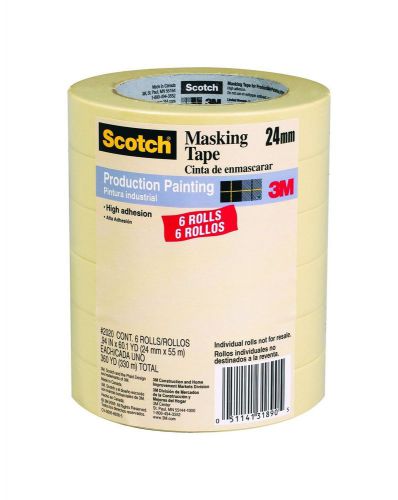 Scotch masking tape, .94-inch by 60-yard, 6-roll for sale